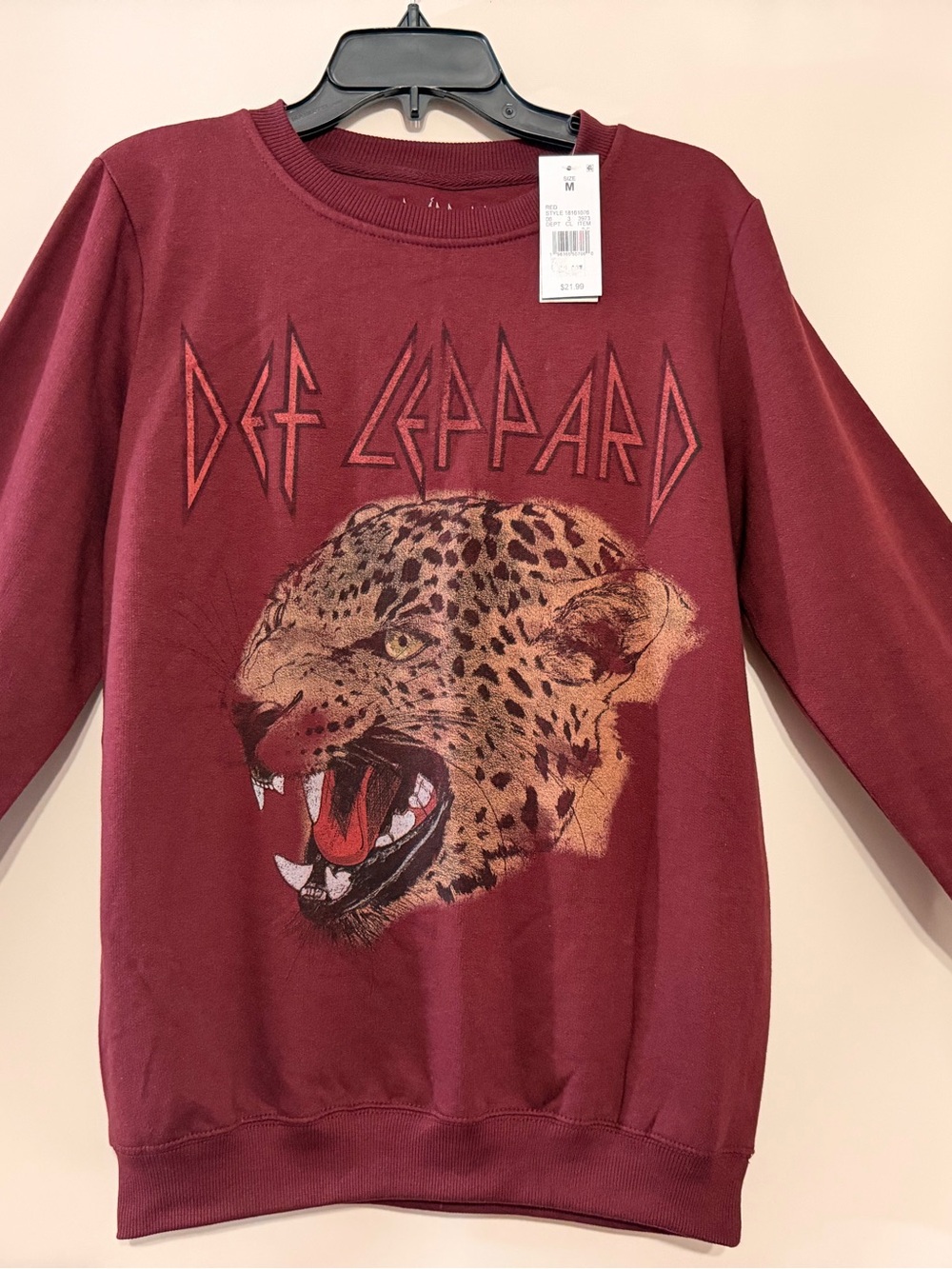 Men’s Maroon Def Leppard Graphic Tee
